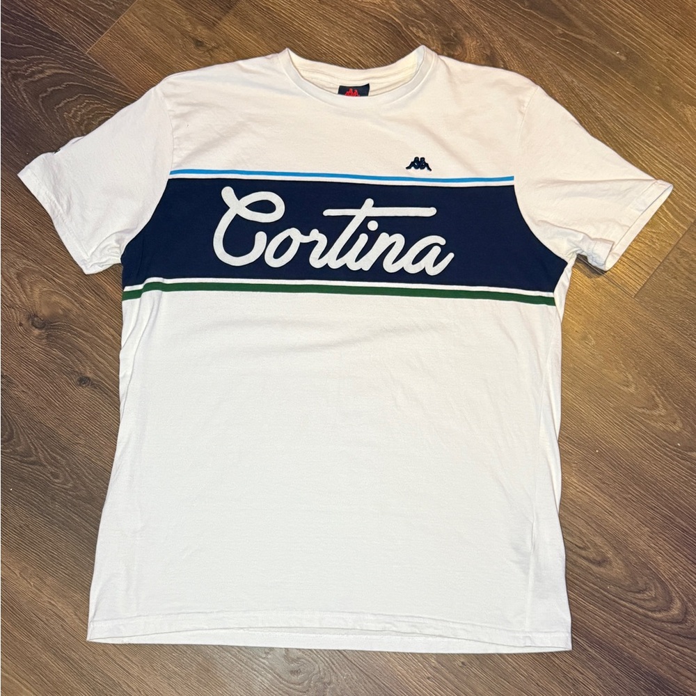 Robe di Kappa “Cortina” Graphic T-Shirt – White/Navy